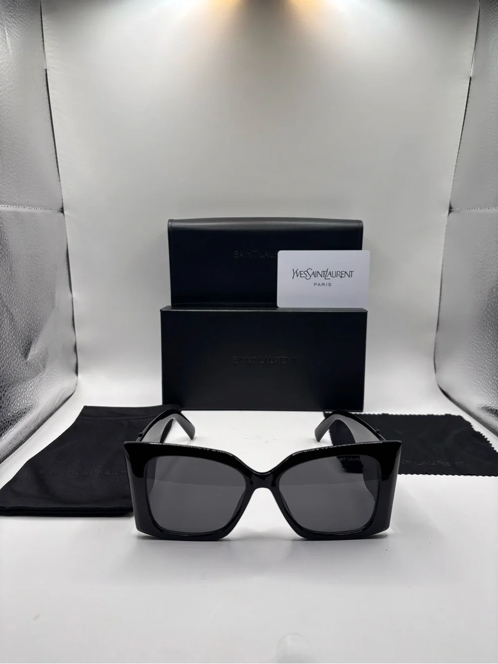 Yves Saint Laurent Black Cat-Eye Sunglasses
